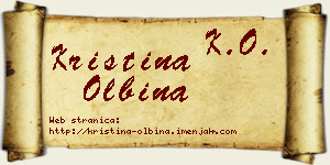 Kristina Olbina vizit kartica